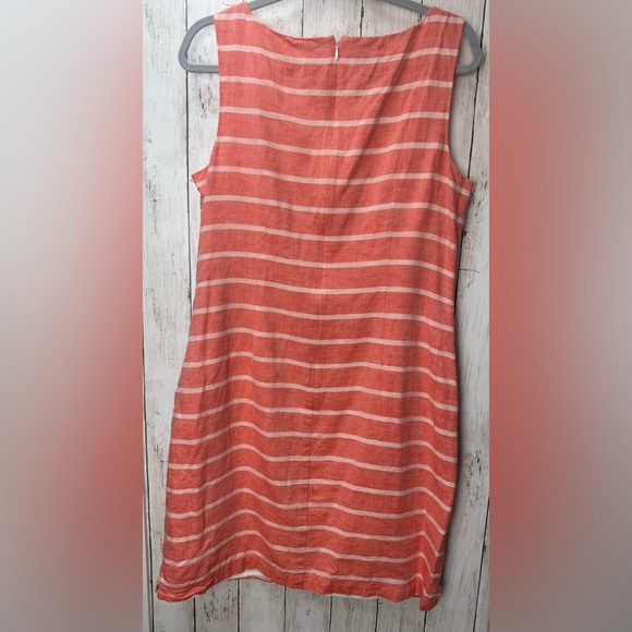 Talbots Coral and White Dress size 14 - Picture 9 of 9